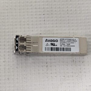 Lot of 2 Avago 16Gb 850nm SFP+ AFBR-57F5MZ-ELX 16GFC Multirate Transceiver 16Gbe